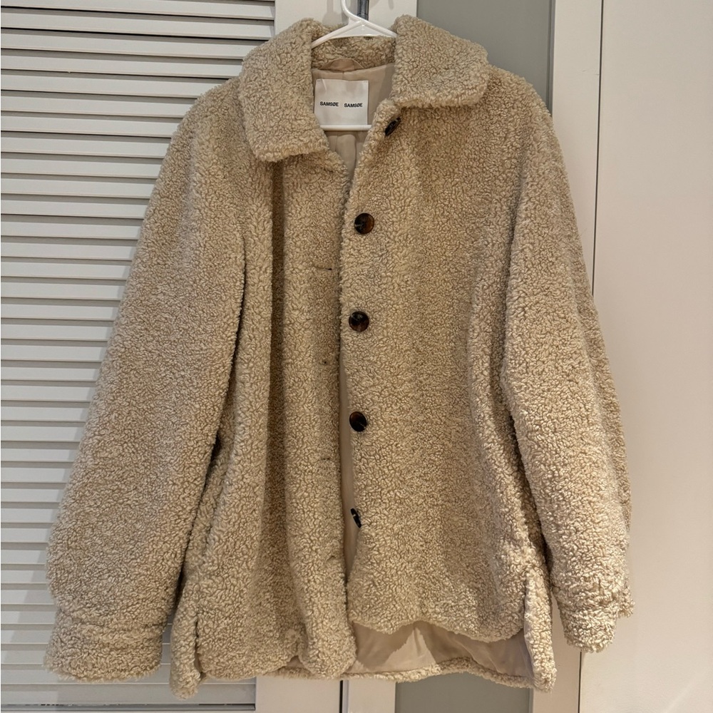 Cozy Tan Sherpa Jacket